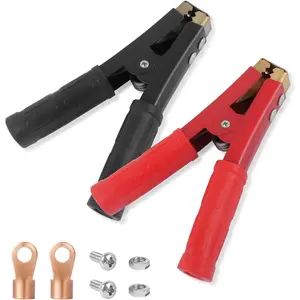 2 count   Charger Clamps Replacement,1000A Heavy Duty Jumper  Clamps with Non-Slip Handle & O-Ring,Universal Jumper  Ends  Clamp for