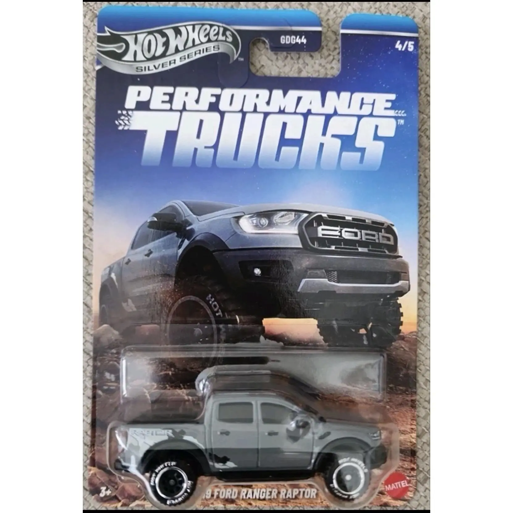 Hot Wheels Ford Ranger Raptor Performance Trucks 9 Silver Series 60044 4/5 Scale Model Car