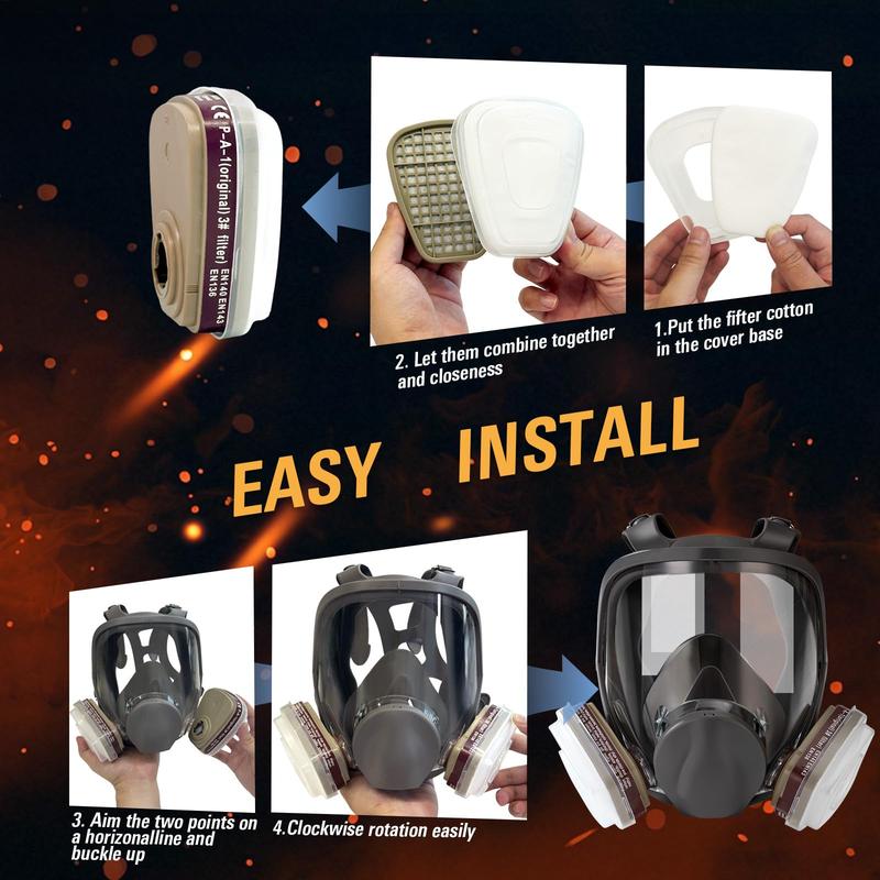 Professional 6800 Respirator Mask – Eccosafe Dual Filter Design for Safe Breathing