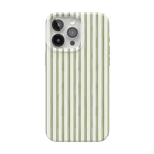 Casely iPhone 15 Pro Max Case | The Boyfriend Collection | Linen Stripe | Compatible with MagSafe | Classic Ultra Thin Design