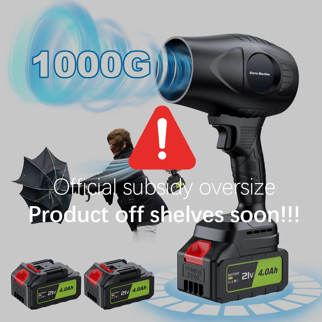 ZARIMI Electric Cordless Leaf Blower Handheld Leaf Blower 2 X 4.0Ah Batteries and Charger Included, Lightweight Leaf Blowers for Patio Cleaning, Lawn