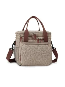 Large Capacity Handheld Shoulder Bag Insulated Waterproof Bag Outdoor Travel Lunch Bag Lunch Box Bag Dual Layer Picnic Thermal Preservation