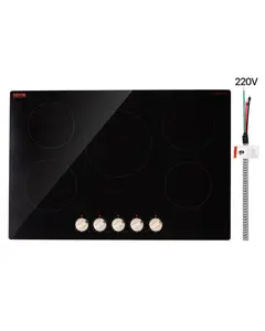 VEVOR Induction Cooktop, TikTokShopBlackFriday, 1800W Electric Countertop Burner, 2 Burner Touch Control Stove, Built-in Induction Cooktop with 9 Power Settings, Child Safety Lock, Timer, Glass Surface