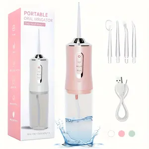 Portable Electric Oral Irrigator for Deep Cleaning, Teeth Cleaning Machine, Rechargeable Water Flosser with 3 Cleaning Modes, Waterproof, Oral Care Products for Home & Travel, water flosser teeth, water dental flosser cordless, Travel Adults Birthday Gift
