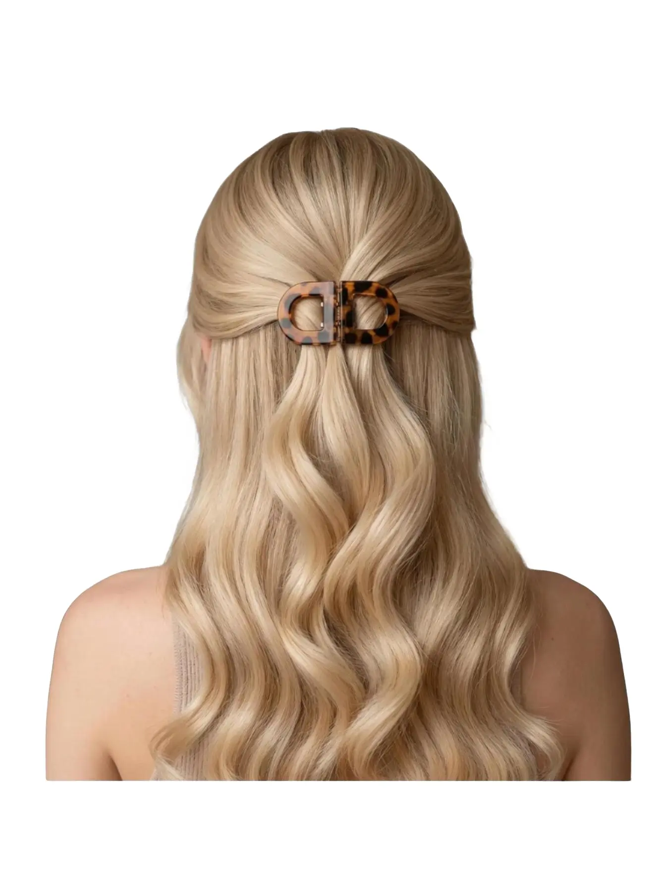 Magnetic Vintage D-Shape Hair Clip, Leopard Pattern Anti-Pull Hair Clip, Portable Strong Hold Hair Accessory, Ideal for Work, Dates, Travel, Snap Hair Clips, Fashion Hair Accessories