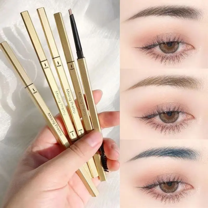 Dual-Ended Eyebrow Pencil Cosmetic - Fine Tip & Angled Triangle Design, 12H Waterproof & Smudge-Proof, Smooth Vegan & Cruelty-Free Formula, Natural Hair-Like Strokes, Durable Single Item Brow Definer Makeup
