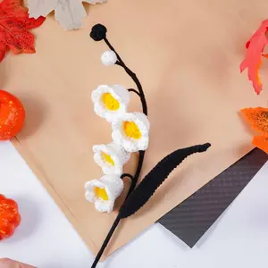 Finished Crochet Handmade Halloween Lily Of The Valley Crochet Pattern, Halloween Crochet Artificial, Crochet Flower Tutorial, Home Decor, Decorative Fruit Plants