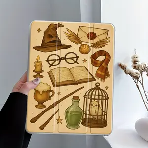 Fantasy Wizardry Magic Items Protective Cover Design iPad Case Transparent Acrylic Hard Back Panel With Pencil Slot, Suitable for Ipad mini pro air, Tablet, Scratch-resistant Ultra-thin Protective Case