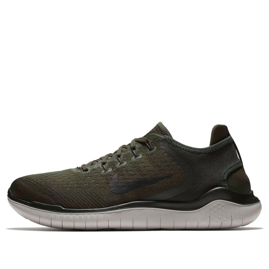 NIKE Free RN 2018 Men's Athletic Running Sneaker, Textile Upper with a Lightweight and Flexible Design in Cargo Khaki, Shoe, Sports Shoes, Footwear, Training, Free Motion, Male Sneaker