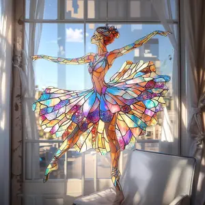 Ballerina ACRYLIC Faux Stained Glass Suncatcher