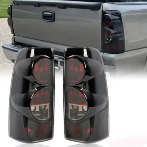 Smoked LED Tail Light Assembly for Silverado 1999-2006 Brake Turn Signal Lights High Intensity Enhance Night Visibility Plug & Play
