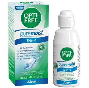 Opti-free Puremoist Multi-Purpose Contact Lens Cleaning and Disinfecting Solution, 4 Fl Oz Opti-free Puremoist Multi-Purpose Contact Lens Cleaning and Disinfecting Solution, 4 Fl Oz