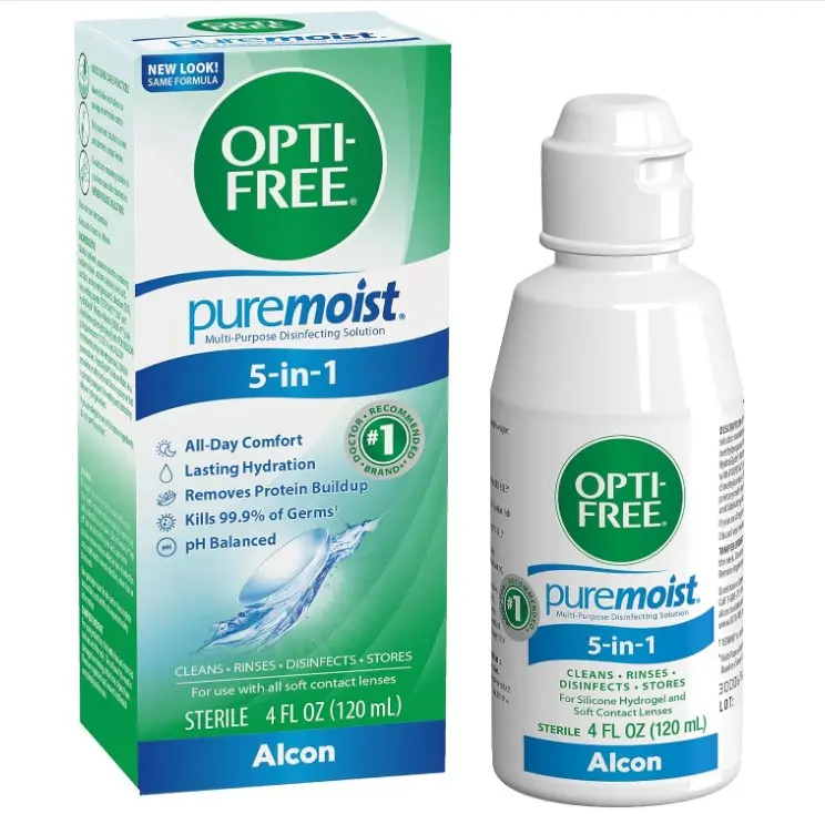 Opti-free Puremoist Multi-Purpose Contact Lens Cleaning and Disinfecting Solution, 4 Fl Oz Opti-free Puremoist Multi-Purpose Contact Lens Cleaning and Disinfecting Solution, 4 Fl Oz