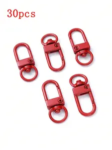 30-Pack Alloy Swivel Lobster Clasp Keychains - Versatile Spring Snap Hook Key Rings for Handbags & Accessories Keychain Attachment