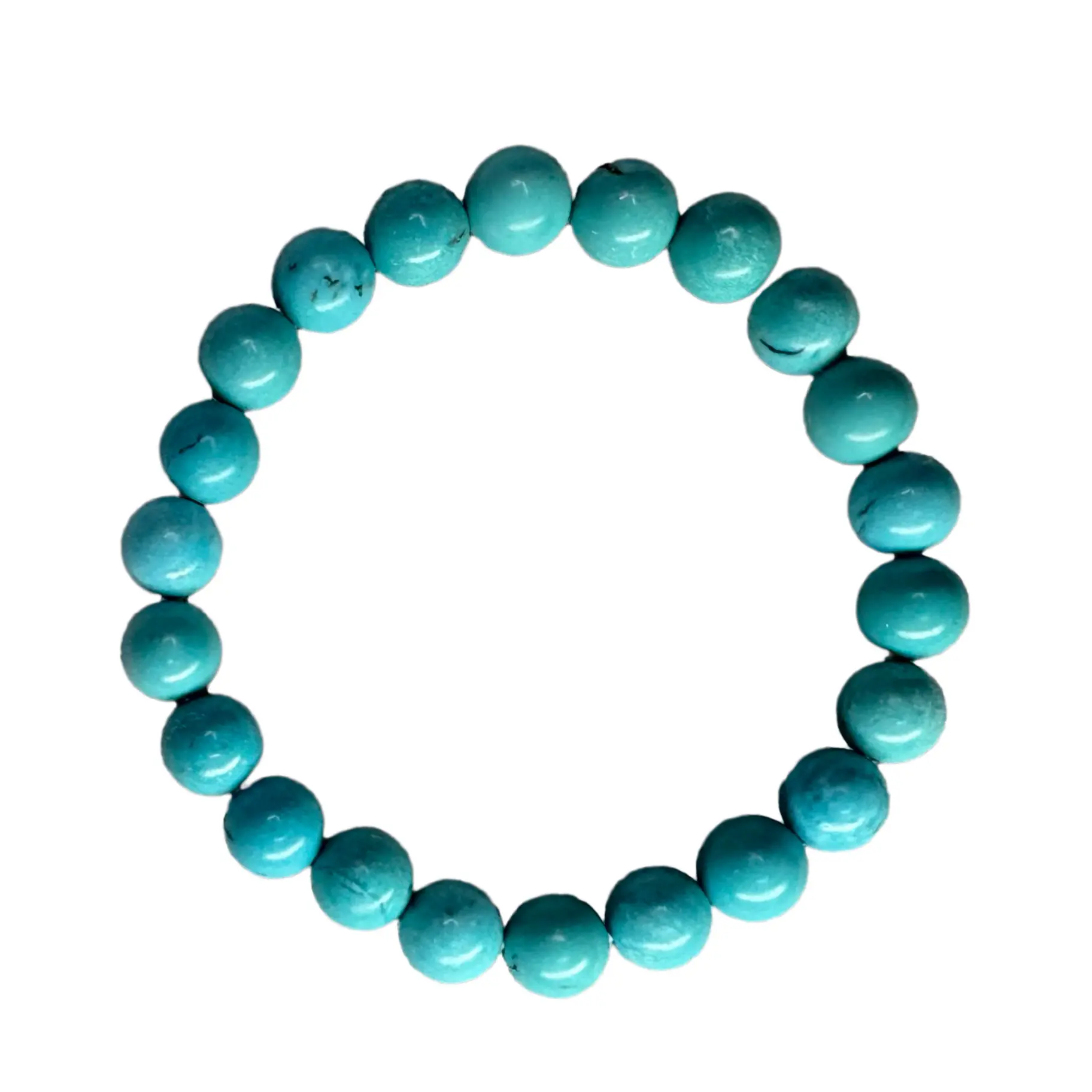 8mm Natural Blue Turquoise Bead Bracelet Genuine Gemstone December Birthstone