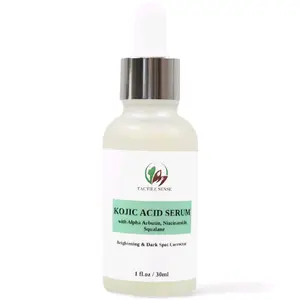 Kojic Acid Face Serum with Alpha Arbutin, Niacinamide, Squalane; Natural, Herbal; Brightening & Dark Spot Corrector; 1 fl. oz. / 30ml Skincare Acne Radiant Skin Repair Facial Firming Hydrating Nourishing Tightening