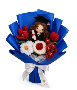 Handmade Crochet Graduation Bouquet : Class of 2026 Keepsake, Custom Grad Doll