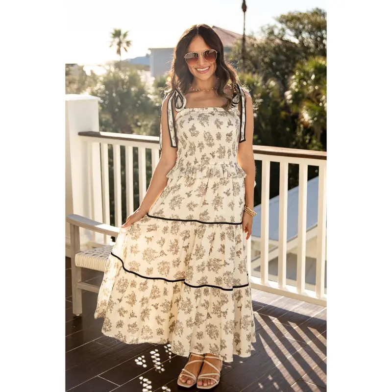 knee length dresses for ladies Pink Bow Front Puff Sleeve Midi Dress main image 1