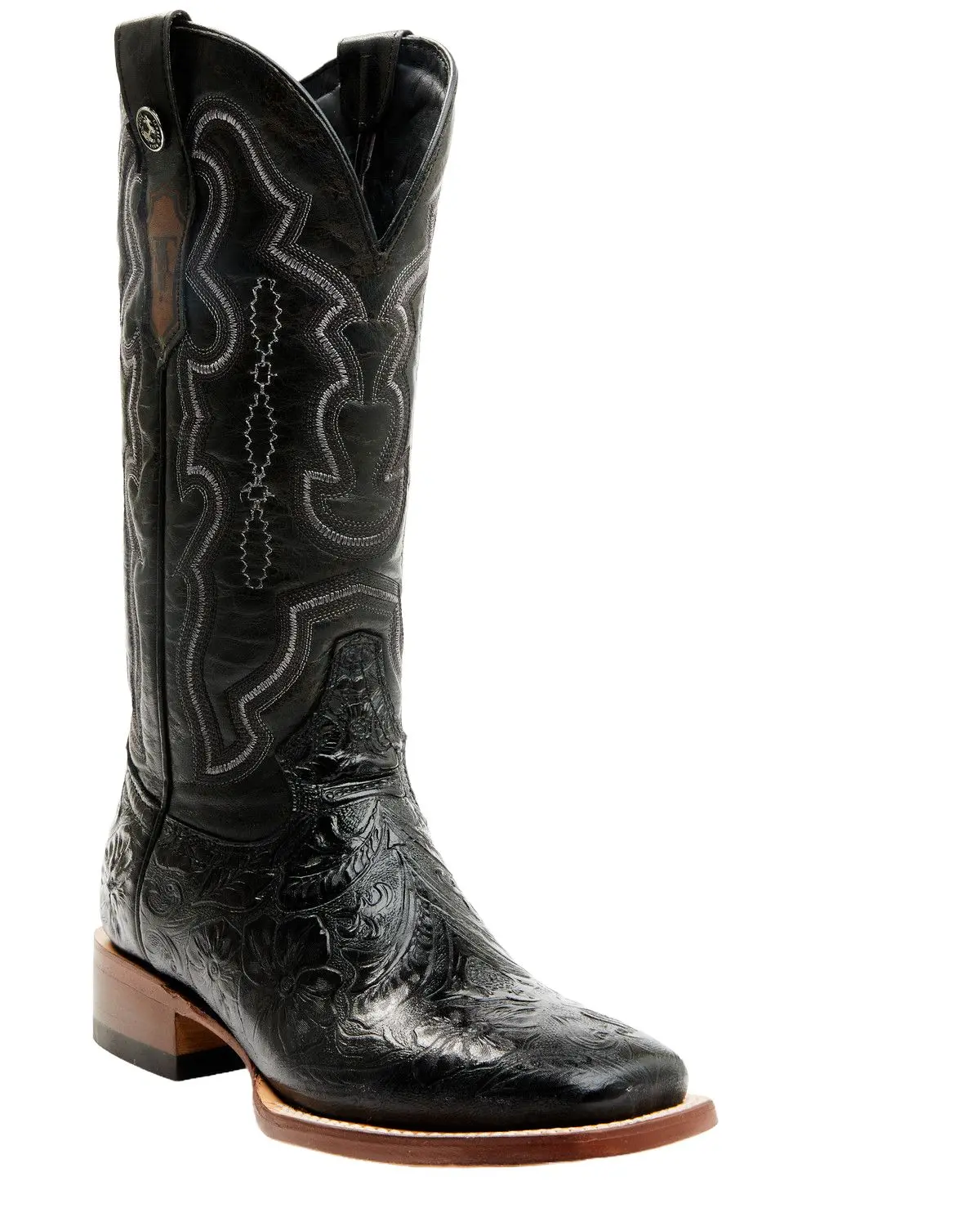 Tanner Mark Women's Women'S Mendocino Tooled Western Boot Broad Square Toe - Tml201761