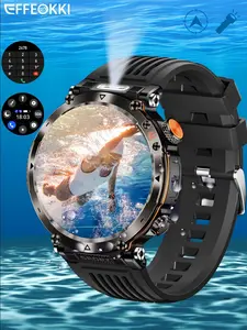 Men’s Smartwatch with 1.7" Round Display – Wireless Calling, 100+ Sports Modes, Fitness Tracker, IP68 Waterproof, Altitude Sensor & Compass, Compatible with iPhone & Android