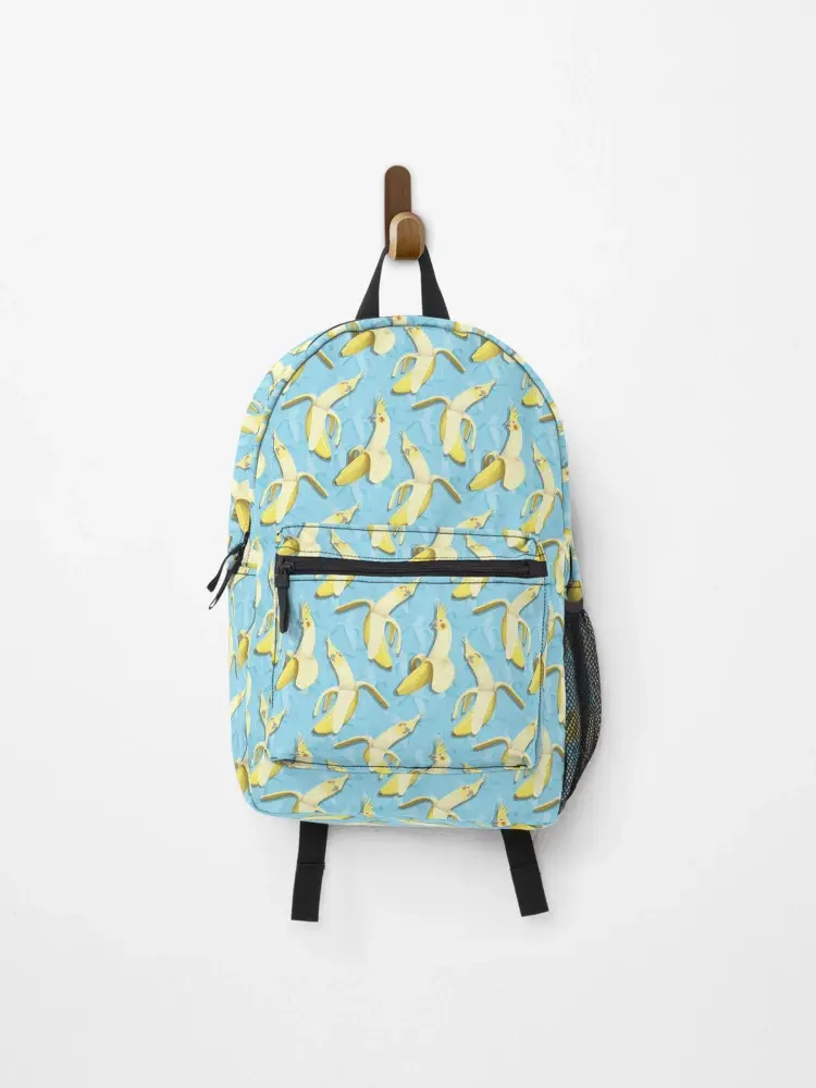 Banaaaana! – Cockatoo Banana Pattern Backpack - Back To School, Gif For Boys, Girls