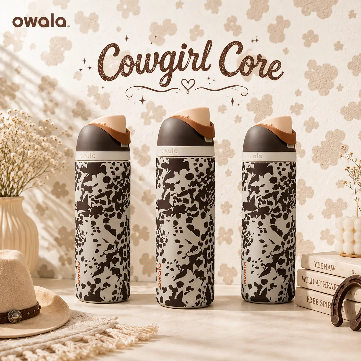 Owala Cowgirl Core FreeSip 32oz Limited Edition Insulated Water Bottle