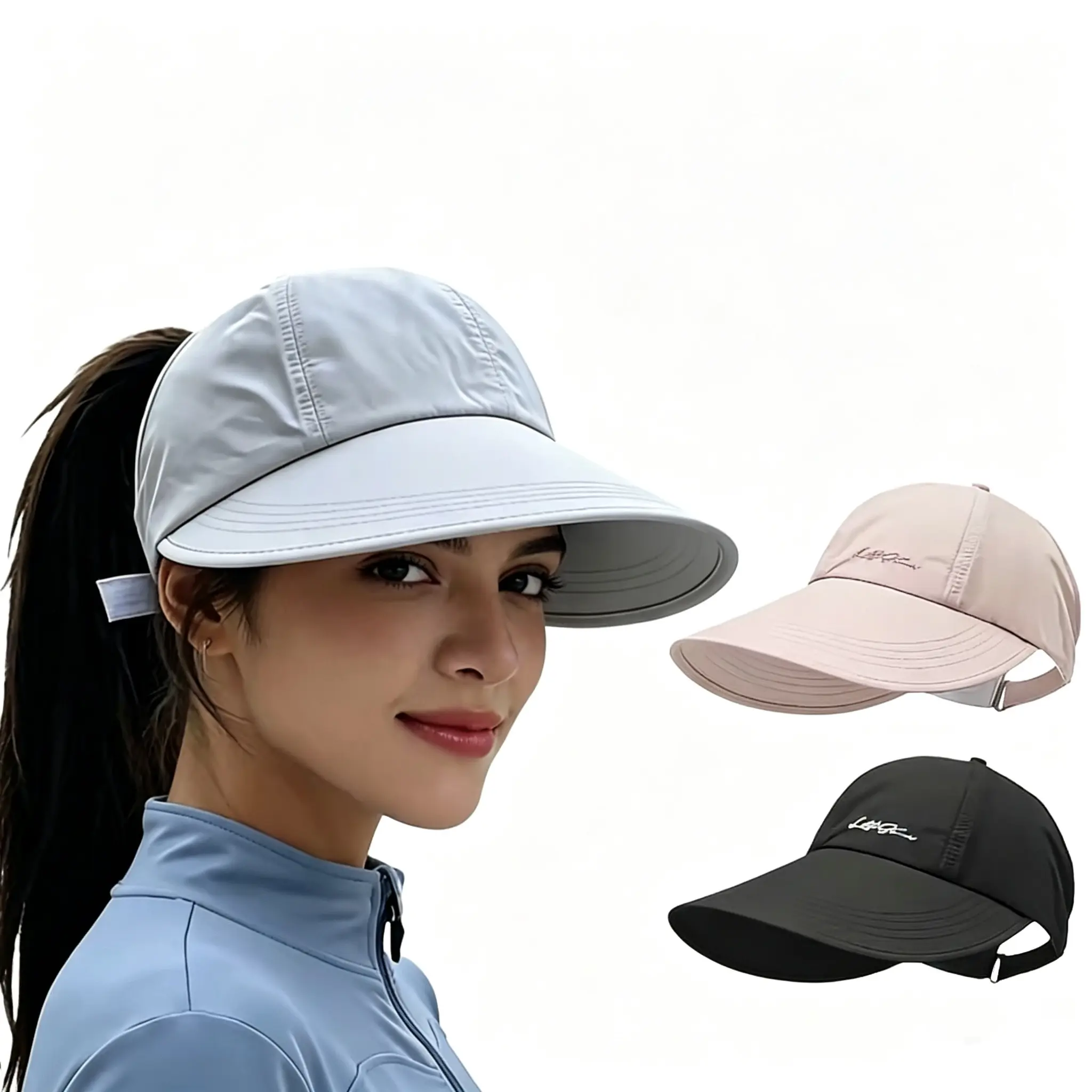 【Buy 1 Get 2 Free】Women's Sun Protection Wide Brim Hat, Casual Outdoor Sun Hat for Women & Girls, Fashion Accessories for Traveling & Beach Party, Sun Visor Cap
