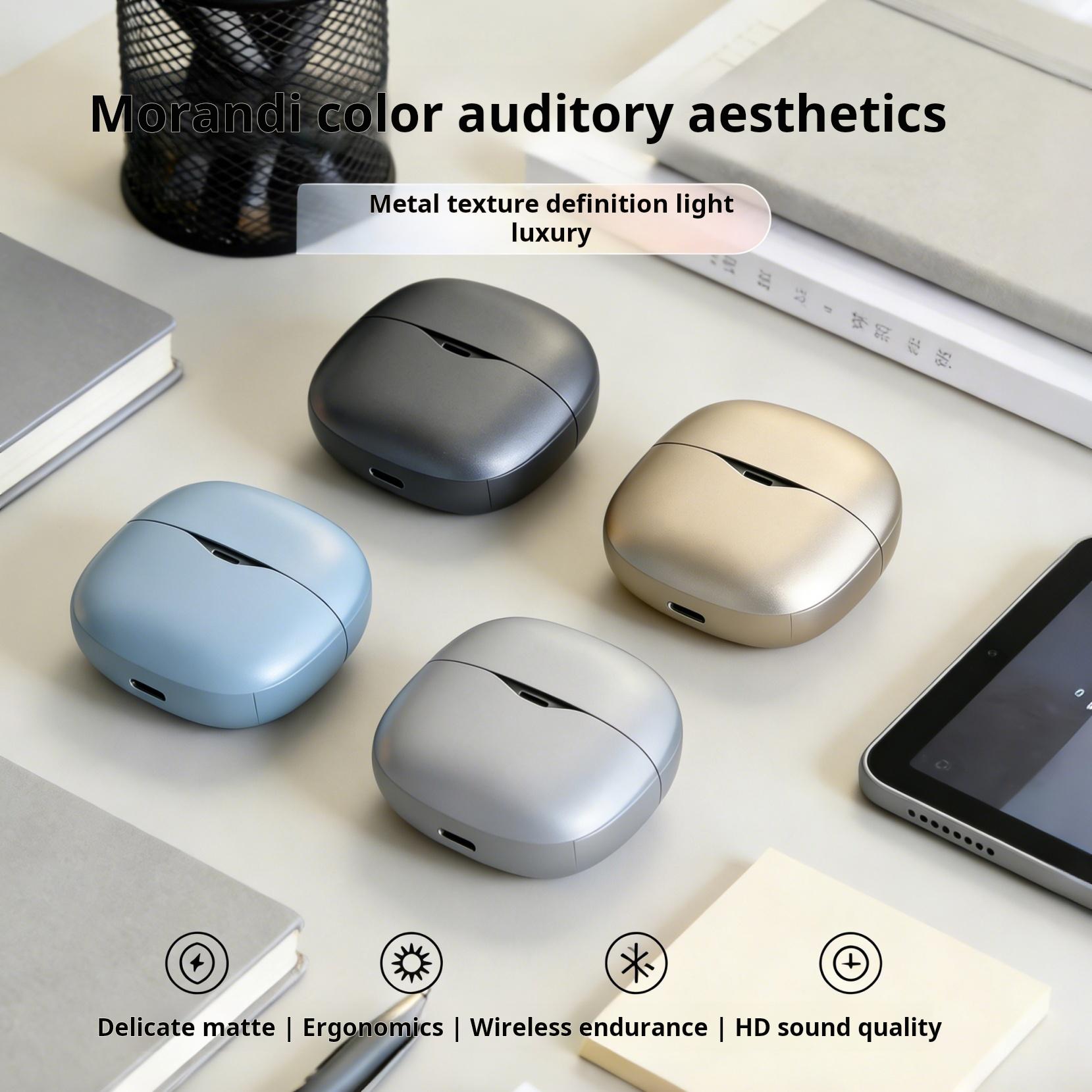 Wireless Bluetooth Earbuds ENC Noise Cancelling Clear Calls Long Battery Life Comfortable Fit Waterproof Sweatproof Low Latency Stable Connection Deep Bass Sports Running Gym