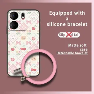 Funny Personality Phone Case For BLU View5 Protective Back Cover Youth Soft Case Waterproof Cartoon heat dissipation Dirt-resistant Creative Bracelet Ring Cute Solid Color