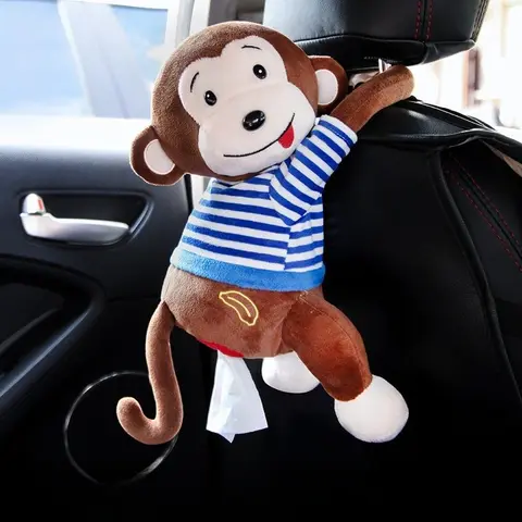 Cartoon Monkey Design Car Tissue Box for Summer, Cute Cartoon Animal Decorative Tissue Holder, Car Interior Accessories, Auto Interior Organizers, Car Storage Organizer, Car Organizers And Storage, Car Organization Supplies