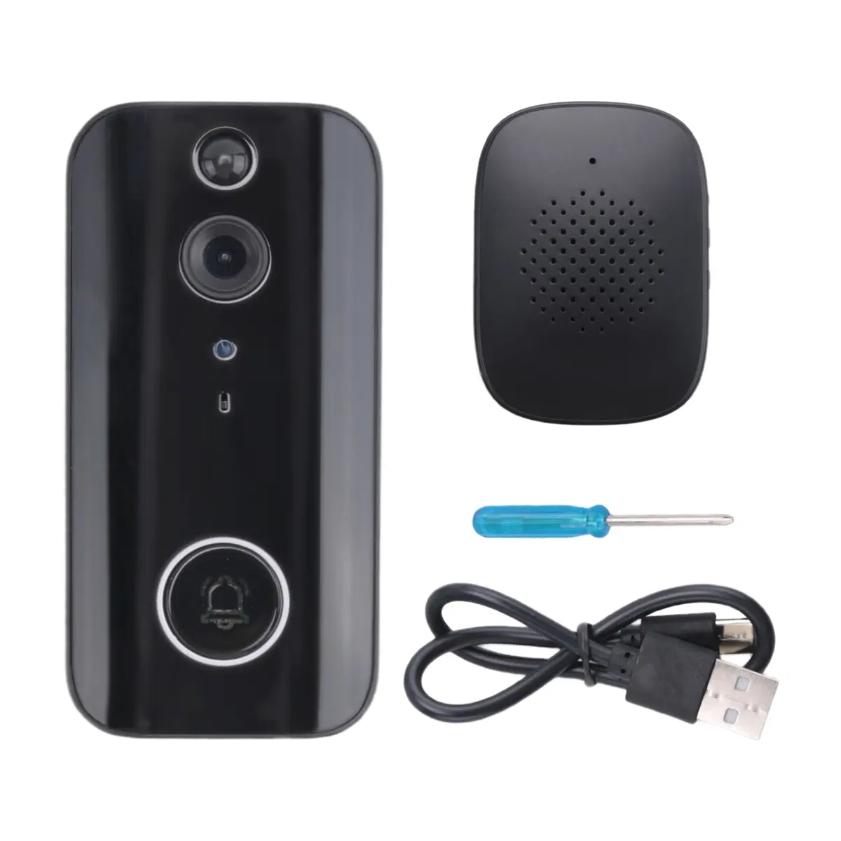 Doorbell Camera, 1080P Wire Less Doorbell Camera Wifi Network Connection, Voice Conversion,2 Way Talk Home Security System