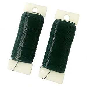 Green Floral Wire 2 Pack 22 Gauge Craft Wire,Florist Wire for Crafts, Christmas Wreaths Floral Arrangements and DIY Crafts