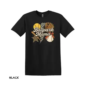 Ballpark Mama T-Shirt - Cute Baseball Game Day Outfit for Women - Trendy Sports Mom Graphic Tee - Softball Season Apparel - Casual Ballpark Graphic Shirt