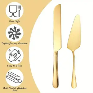 Elegant Stainless Steel Cake Knife and Spatula Set, Perfect for Weddings Birthdays and Special Occasions, Includes Pizza Cutter and Baking Tools, Stainless Steel Knives
