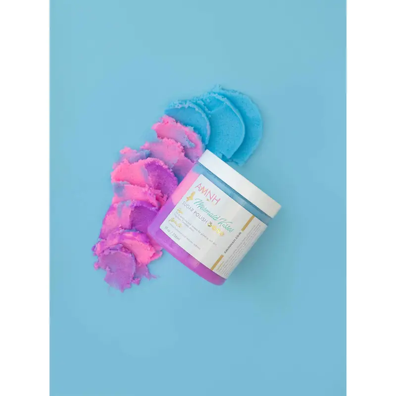 Mermaid Kisses Sugar Scrub - Scented Body Care with Aloe Vera, Coconut, Jojoba & Lavender for Soft Gentle Scrubbing Exfoliant Exfoliating Skin Repair & Cleansing