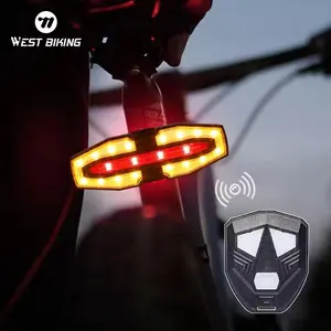Multifunctional Bicycle Taillight, 1 Count Smart Brake Tail Light, Type-C Rechargeable Wireless Turn Signal, Bicycle Accessories for Outdoor Cycling