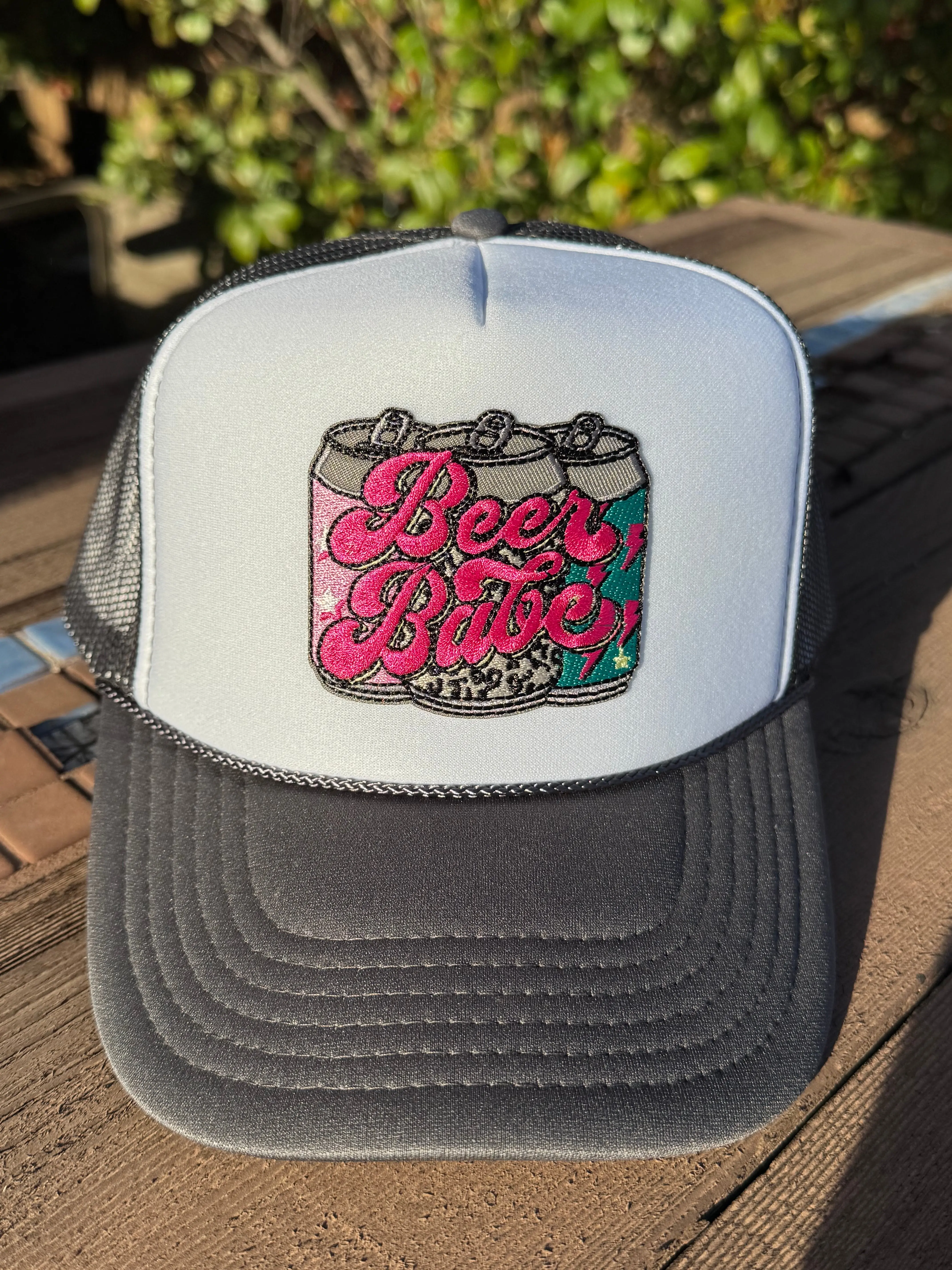 Otto Brand Beer Babe Trucker Hat - One Size Fits Most Snapback Adjustable with Super Soft Sweatband & Custom Pins