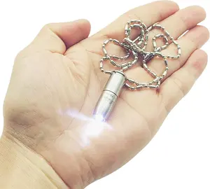 Mini -Shaped Flashlight  EDC  Light Men's Ornament Necklace Pendant Light Protable  for Everyday Carry  Nice