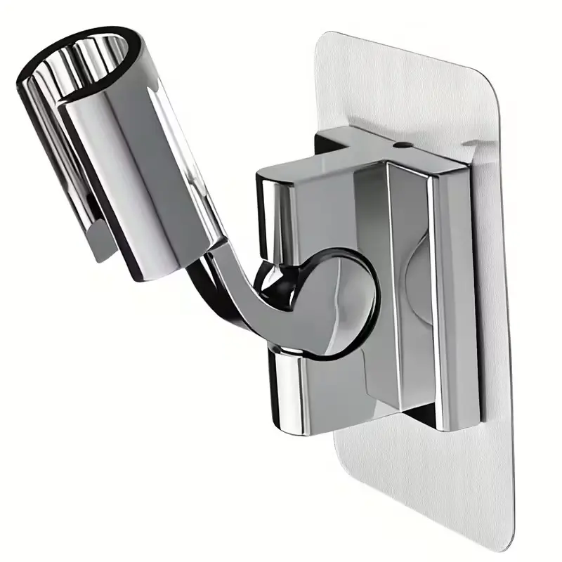Adjustable Shower Head Holder, No-Drill Wall Mount Bracket, Up Down Left Right Adjustable, Bathroom Rain Spray Fixed Support, Shower Accessories
