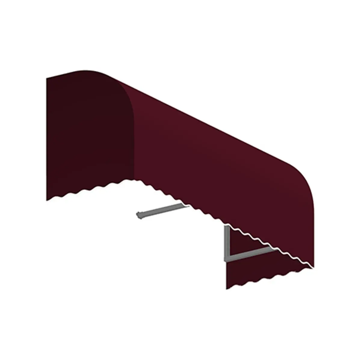 Awntech RS22-US-8B Fixed Solid Fabric Window & Entry Awning, Burgundy - 8.38 ft, 31x24 in Outdoor Shade for Patio Furniture
