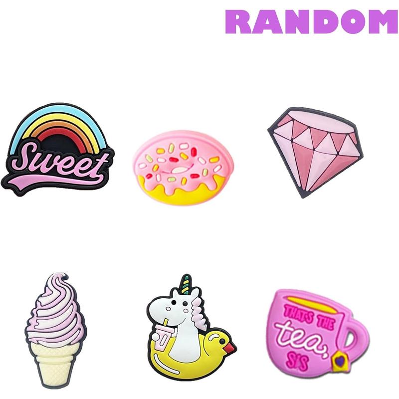 35,50 Pcs Random PVC Shoe Charms,Garden Shoes Cute Shoe Charms Wristband Bracelet Decoration with Different Designs Shape for Girls,Boys and Adult Party Gift Footwear Bedroom Dragon Star Wing Kindle Charms Set