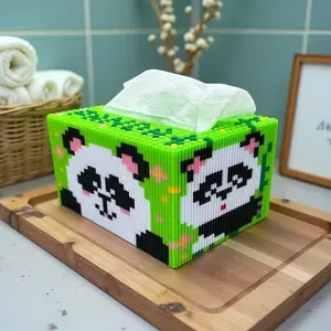 3105 Piece Panda Tissue Box Jigsaw Puzzle, Relaxation Building Set, DIY Handcraft for Daily Use & Gifts, Fun Design & Exquisite Craftsmanship