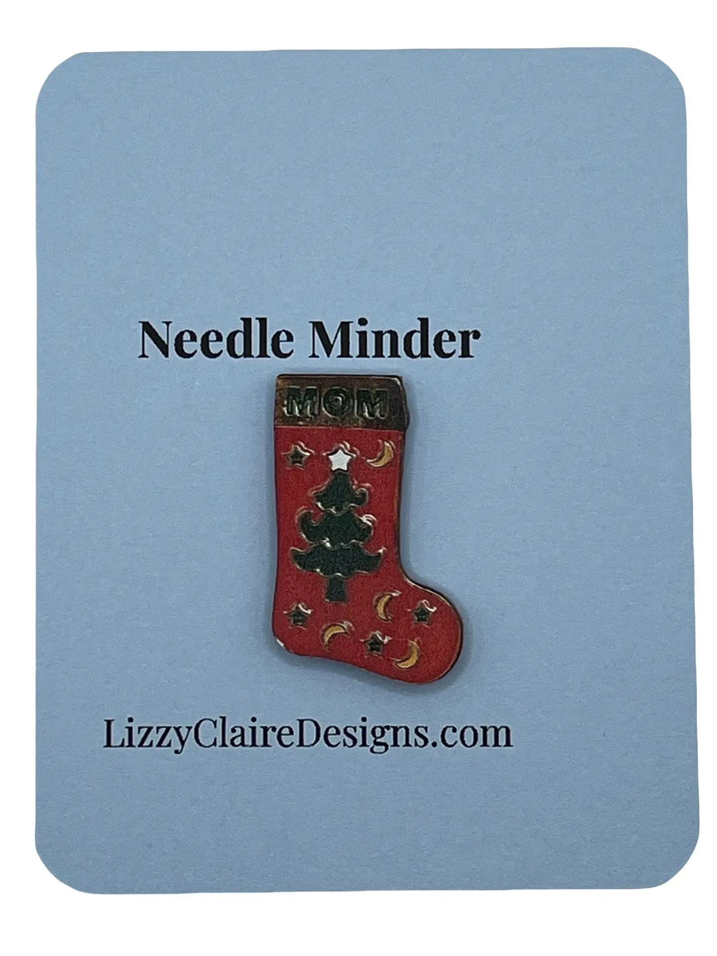 Mom's Christmas Stocking Needle Minder - Magnet Type