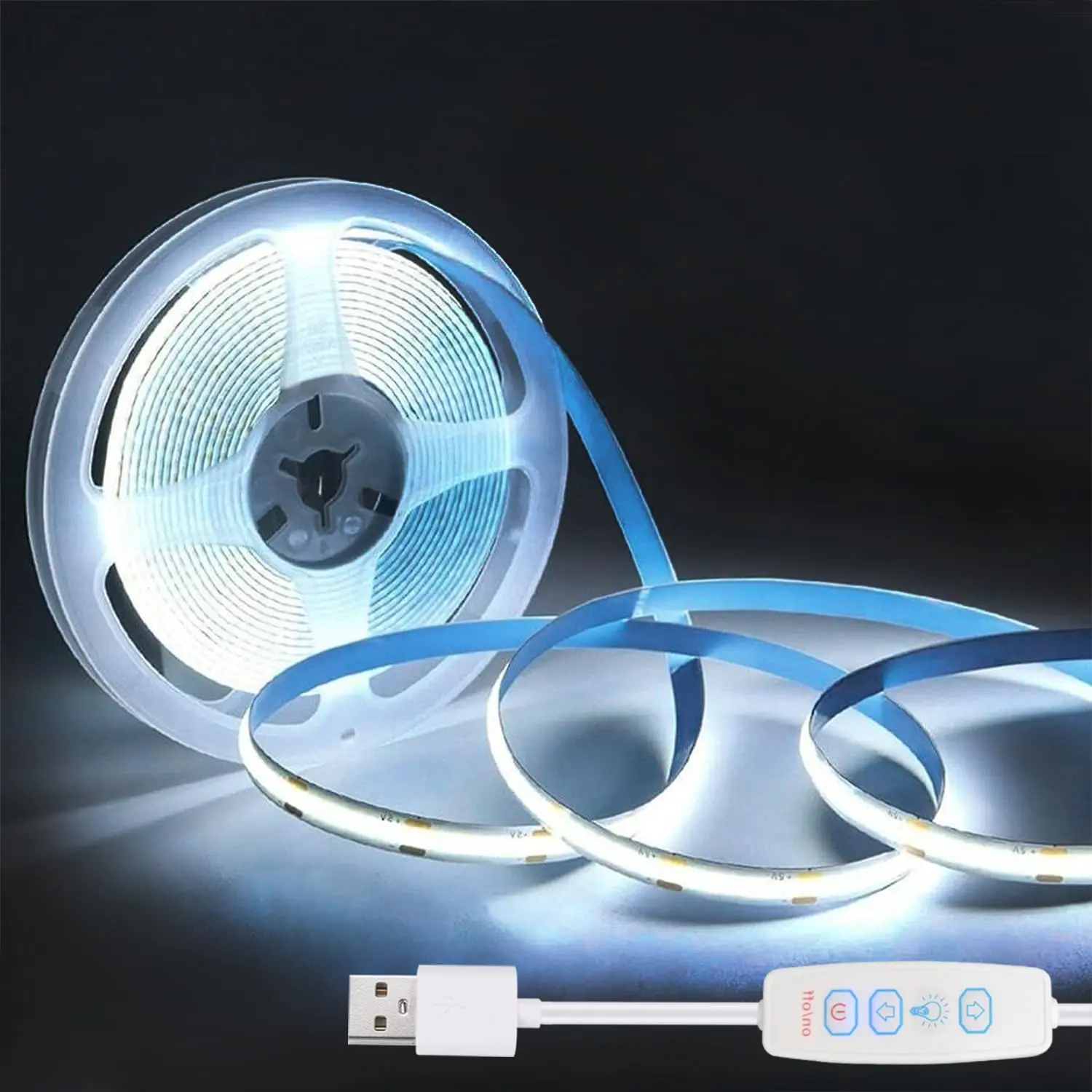 COB  White 3.28ft, 5V Dimmable LED Light Strip, Flexible USB Light Strip for Cabinet, TV Backlighting, Bedroom, Kitchen, Home DIY Lighting