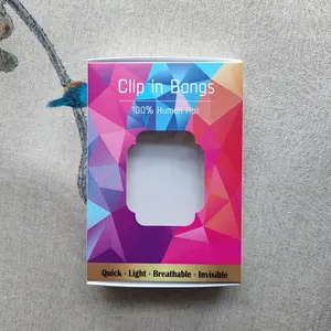 【Don't buy - gift-bangs‘ box】An exquisite Colored gift box, through the transparent part on the front, you can directly see the hair. It can be filled with a topper made of real hair, which is also very elegant as a gift.