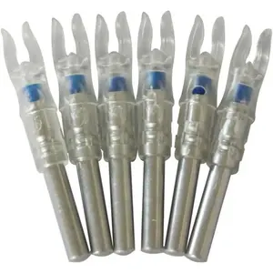 Automatically Lighted LED Nocks for Inner Diameter 6.3 mm Compound Bow Arrows GT Size Pack of 6 (blue)