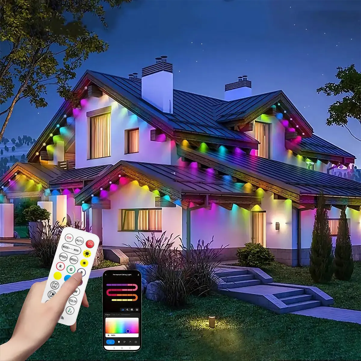 Smart Rgbic LED Gutter Light, 10m/15m Outdoor Wall Decor Lighting, USB Powered, Multiple Modes, Garden Party Decoration, Outdoor Led Lights