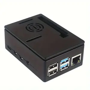 Raspberry Pi 4 Model B Case with 3.5" Touch Screen LCD Display ABS Plastic Housing Compatible with Raspberry Pi 4 Ubuntu Retropie Golden Connectors Setup Compact DIY Computer for Theater Kiosk POS Official-like Fit