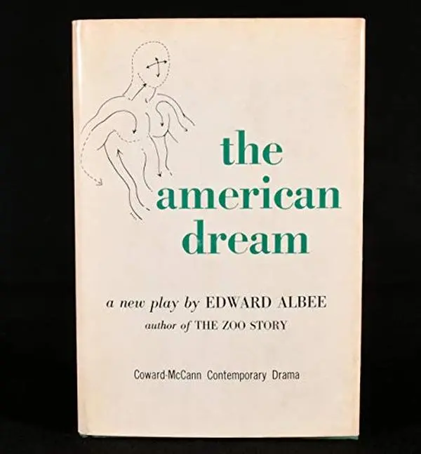 Used Hardcover Book - The American Dream by Edward Albee - English Edition, Published by Coward McCann, Explores Unknown Themes, Criticizes Complacency of American Middle Class Values, Values Of American Middle Class, Good