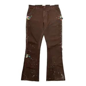 Gallery Department LA Flare Carpenter Pants Paint Splatter Dark Brown Multi